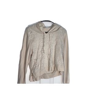 Hollister White/Cream Floral Hoodie